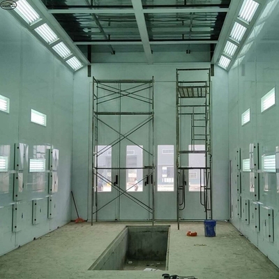 디젤 번너 트럭 스프레이 부스 220V 39KW LED 라이트와 11KW 팬