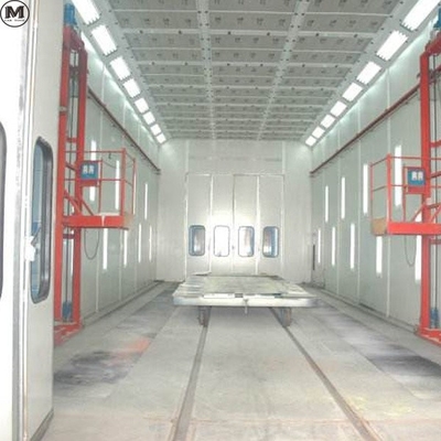 트럭 페인트 룸 버스 스프레이 부스 11KW 흡수 팬 2 세트 및 LPG 난방 소스