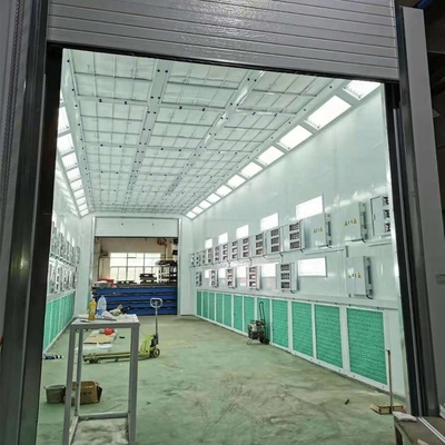 트럭 페인트 룸 버스 스프레이 부스 11KW 흡수 팬 2 세트 및 LPG 난방 소스