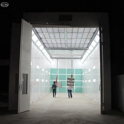 39KW CE 승인된 산업 스프레이 부스 오븐 버스 트럭 페인팅룸 15000mm