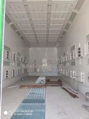 야외 LED 산업 버스 스프레이 페인트 부스 7.5KW 배기 팬의 2 세트
