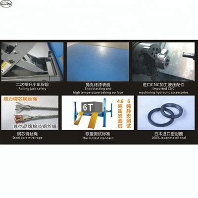 2.2KW의 모터 전력과 480mm의 2차 잭 리프팅 높이와 함께 수압 자동차 램프