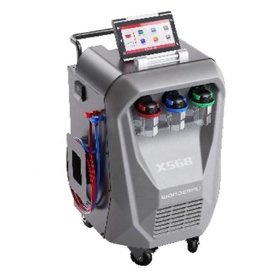 3/8HP 압축기 X568 자동차 AC 회수 기계 플러싱 기능과 프린터 내장