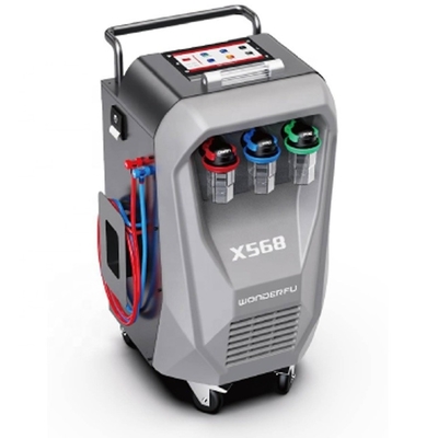 3/8HP 압축기 X568 자동차 AC 회수 기계 플러싱 기능과 프린터 내장