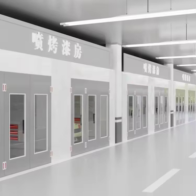 야외 LED 산업 버스 스프레이 페인트 부스 7.5KW 배기 팬의 2 세트