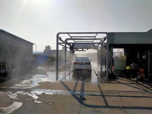 7500*3500*3200mm 금속 터치 무료 자동 자동차 세탁기 AC380V 100Bar 터치리스 자동차 세탁 시스템