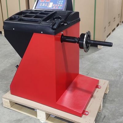 자동 휠 밸런서 고정밀 연장 샤프트 타이어 밸런싱 장비 섬세한 플라스틱 후드 자동 휠 밸런스