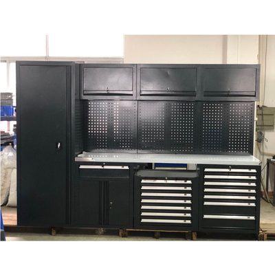이동성 큰 새로운 검은 차고 작업 대기 / 작업실의 강철 조합 도구 캐비닛