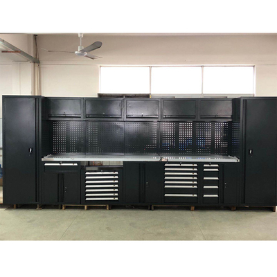 이동성 큰 새로운 검은 차고 작업 대기 / 작업실의 강철 조합 도구 캐비닛